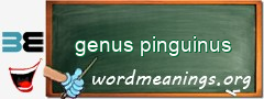 WordMeaning blackboard for genus pinguinus